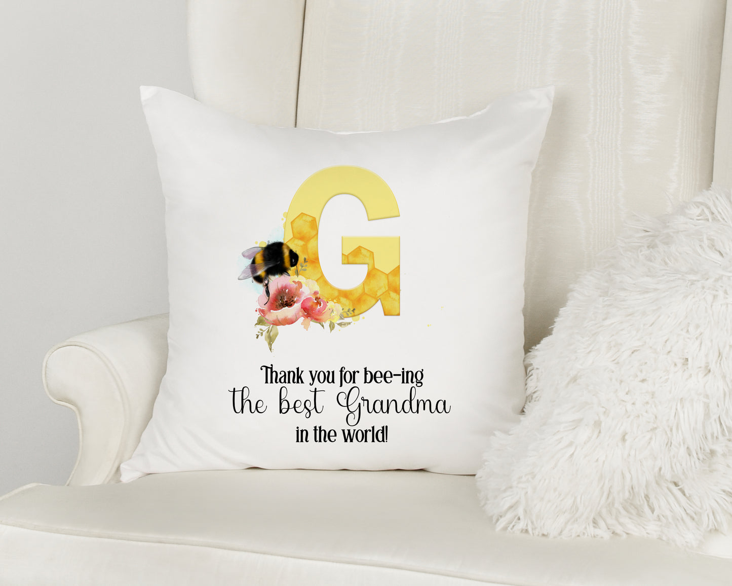 Personalised Bee Mother's Day Cushion