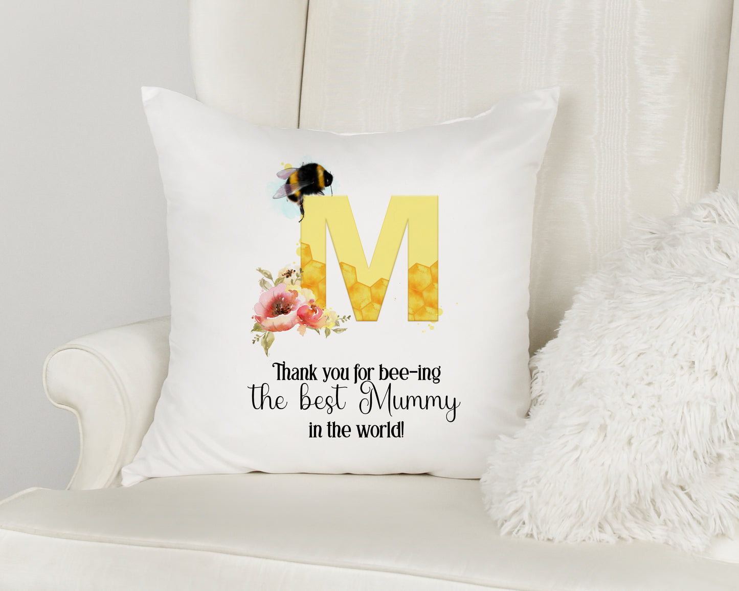 Personalised Bee Mother's Day Cushion