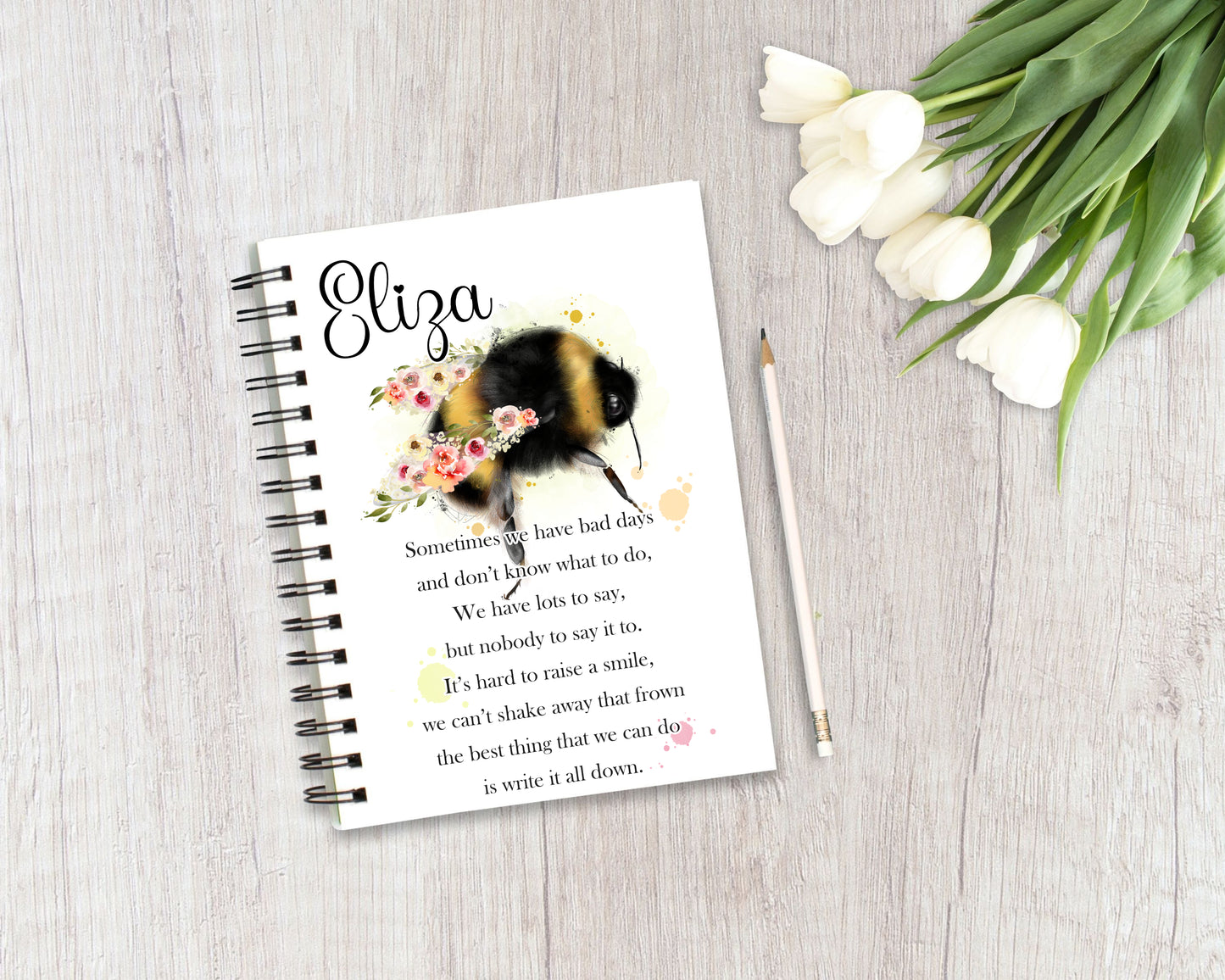 Personalised A5 notebook