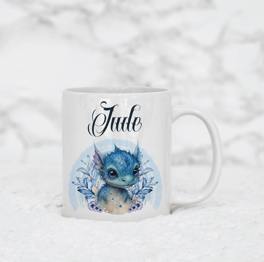 Personalised Blue Dragon Mug