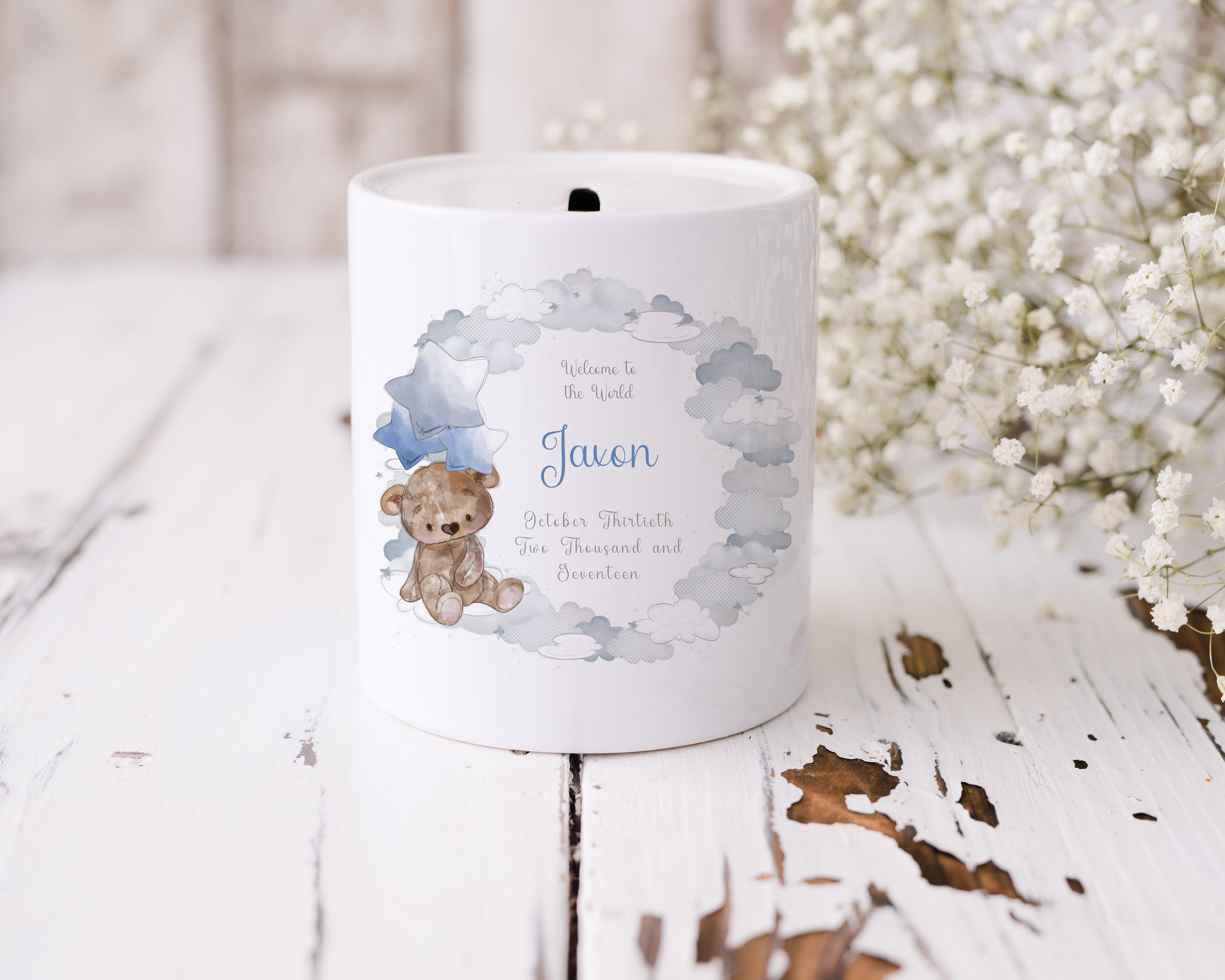 Hucha De Cerámica Coche De Bodas Just Married - Con Cerradura, Regalo Para Parejas Recién Casadas