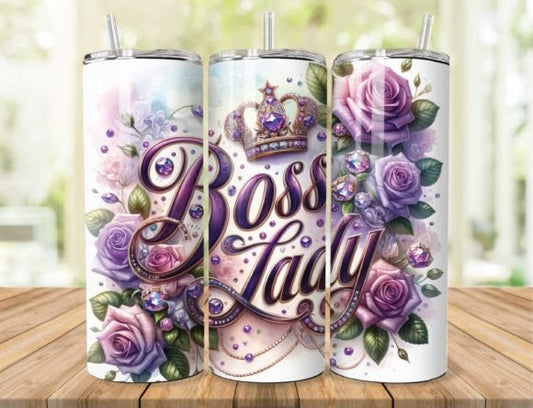 Boss Lady Floral Tumbler