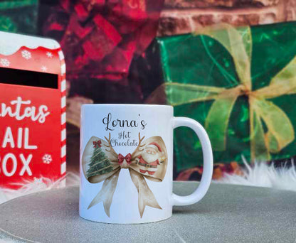 Personalised Christmas Family Bow Mugs