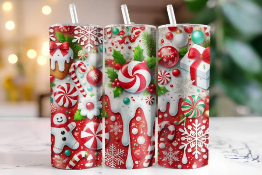 Candy Cane Christmas Tumbler