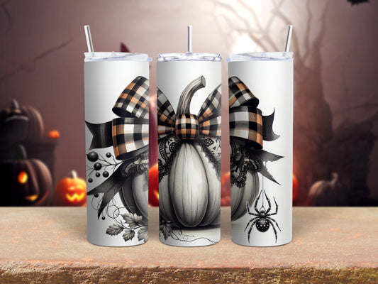 Halloween Pumpkin Bow Tumbler