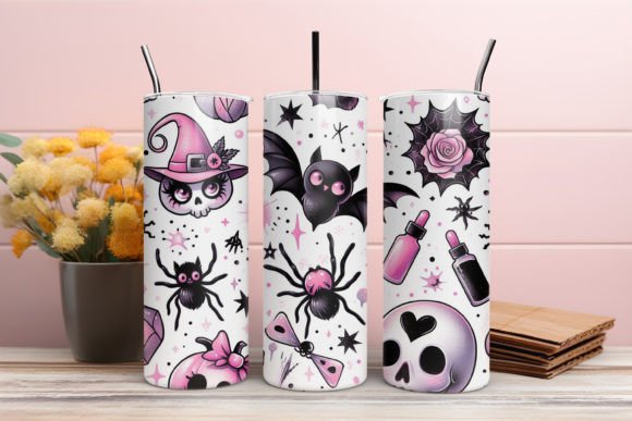 Cute Halloween Tumblers 3 Design Options