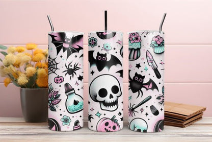 Cute Halloween Tumblers 3 Design Options