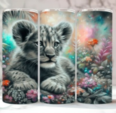 Sketch Style Lion Tumbler