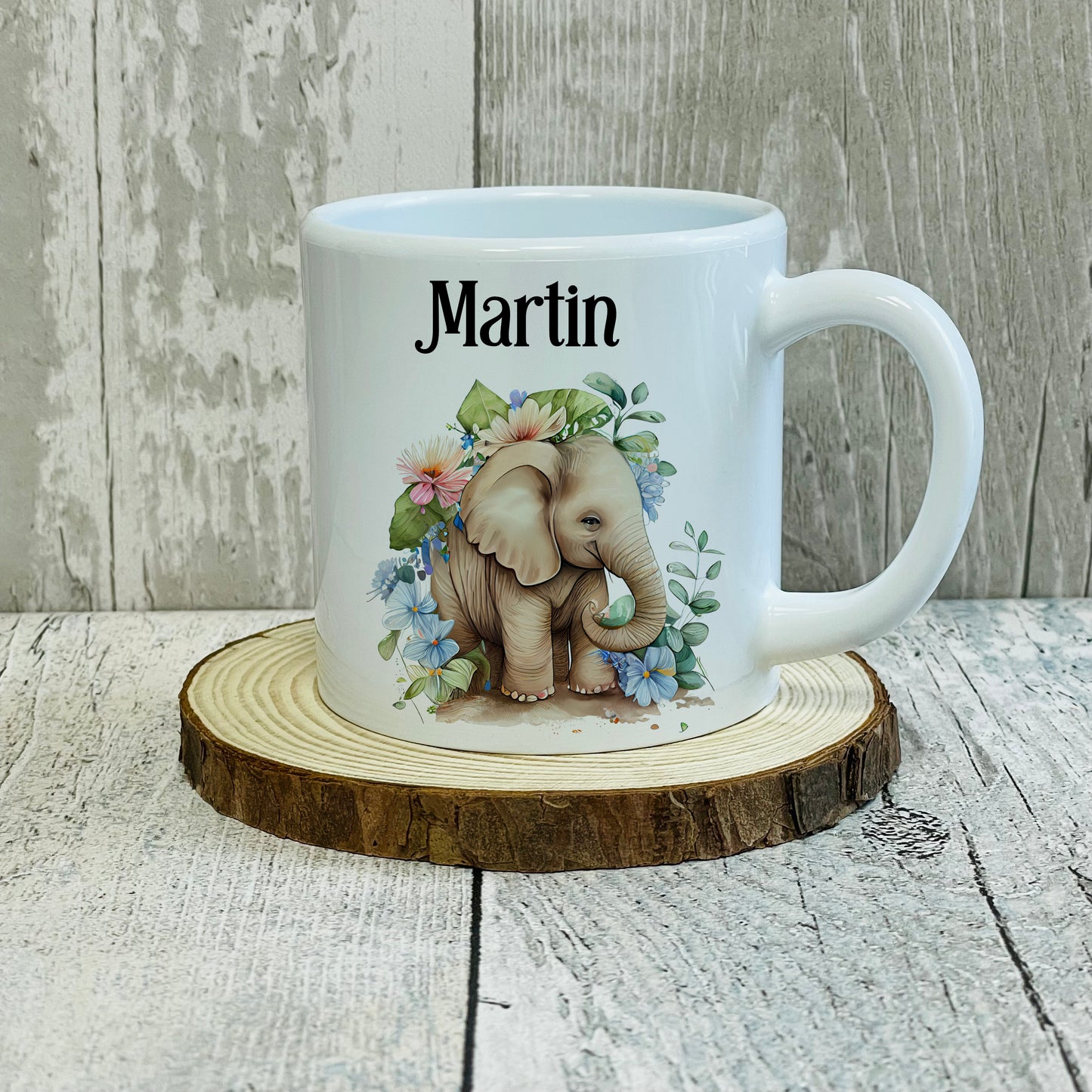 Personalised Animal 6oz Polymer Kids Mug