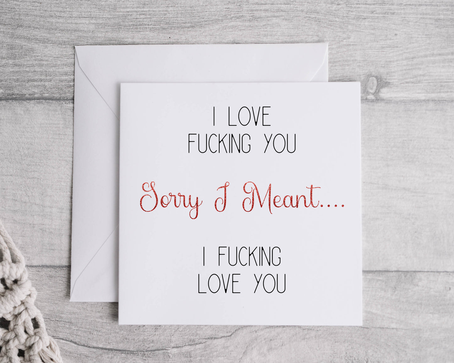 Rude Sweary Valentine Card