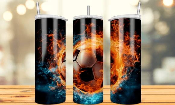 Football on Fire Tumbler