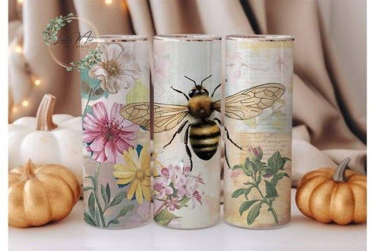 Floral Bee Tumbler