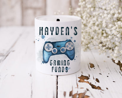 Personalised Gaming Fund Money Box