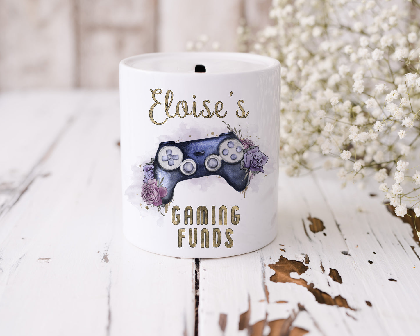 Personalised Girl Gamer Gaming Fund Money Box