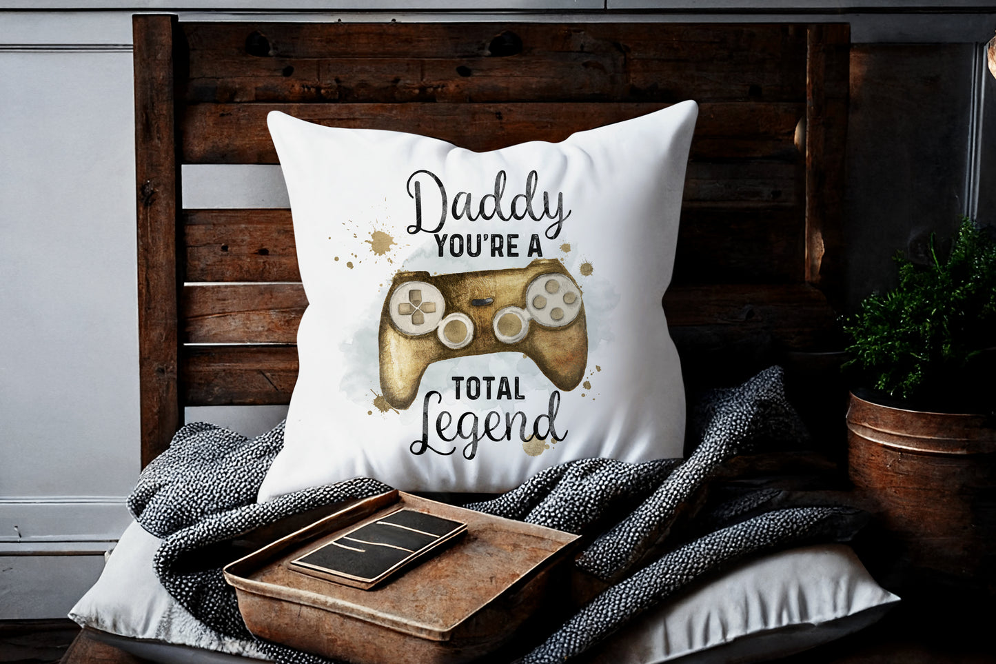 Personalised Father's Day Gaming Legend Cushion