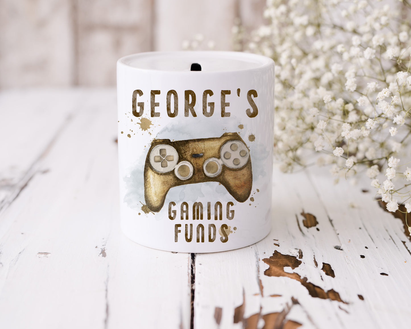 Personalised Gaming Fund Money Box