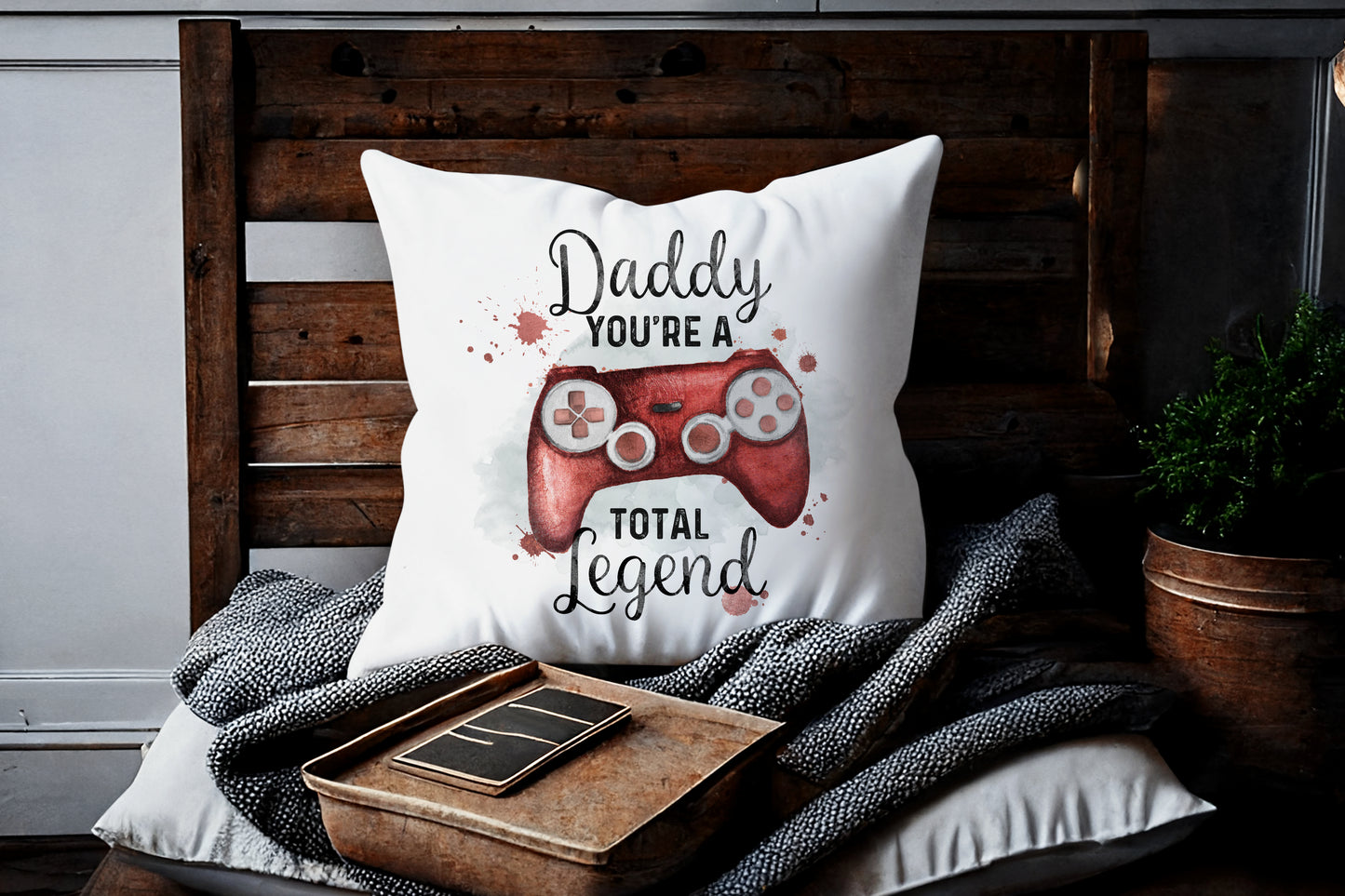 Personalised Father's Day Gaming Legend Cushion