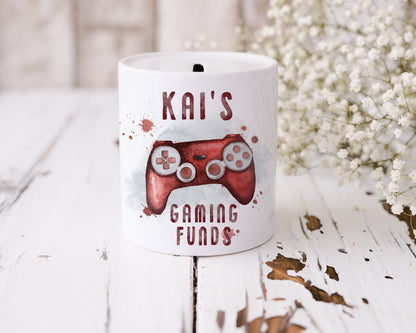 Personalised Gaming Fund Money Box