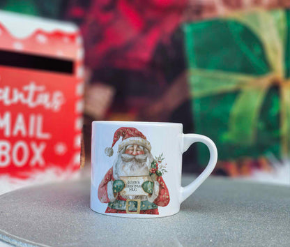 Personalised Glitter Santa Family Christmas Mugs