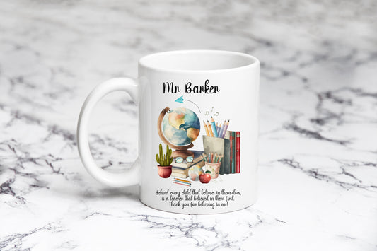 Personalised Teacher Gift Mug