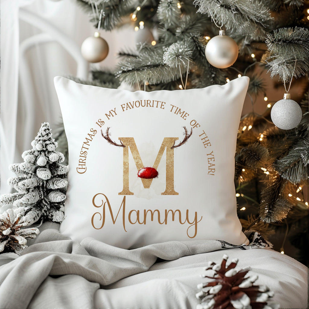 Personalised Initial Christmas Cushion