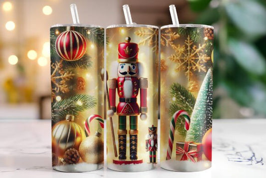 Bright Nutcracker Christmas Tumbler
