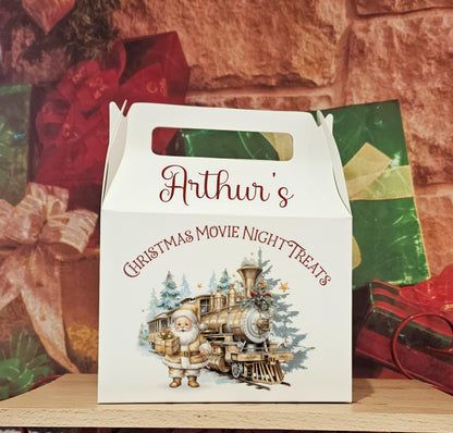Personalised Gold Train Treat Box