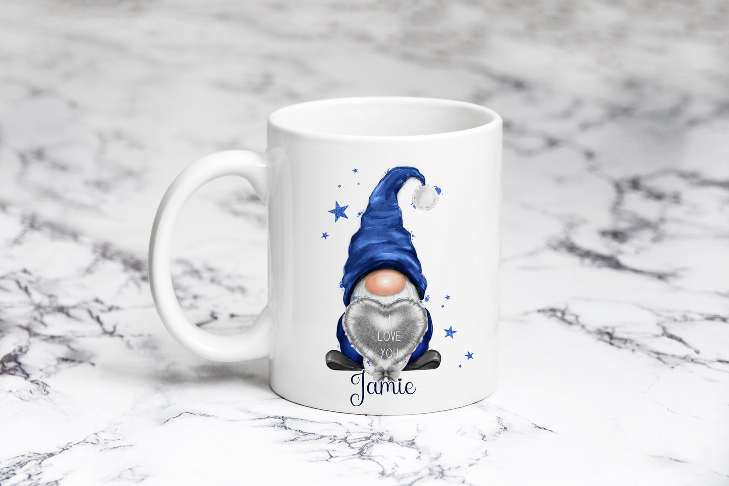 Valentine Blue Gnome Mug