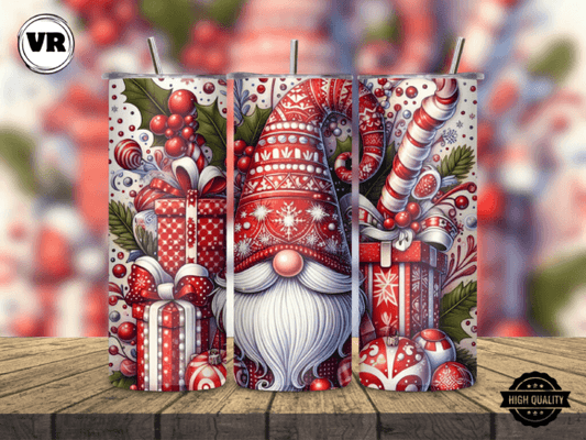 Santa Gnome Christmas Tumbler