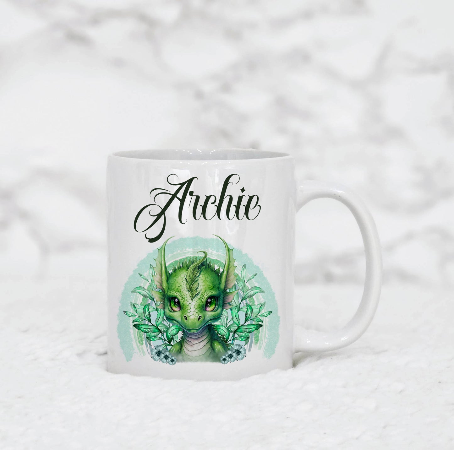 Personalised Green Dragon Mug