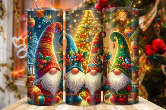 Bright Gnomes Christmas Tumbler