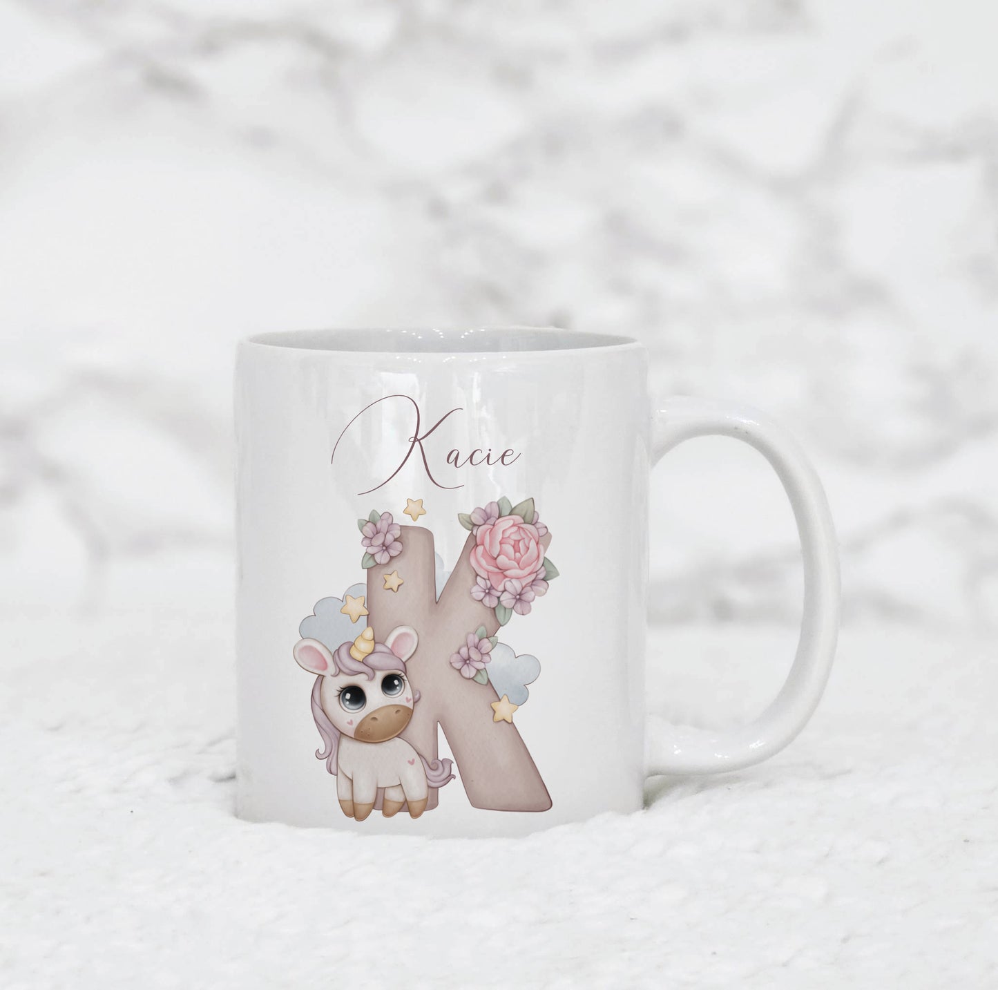 Personalised Unicorn Alphabet Mug