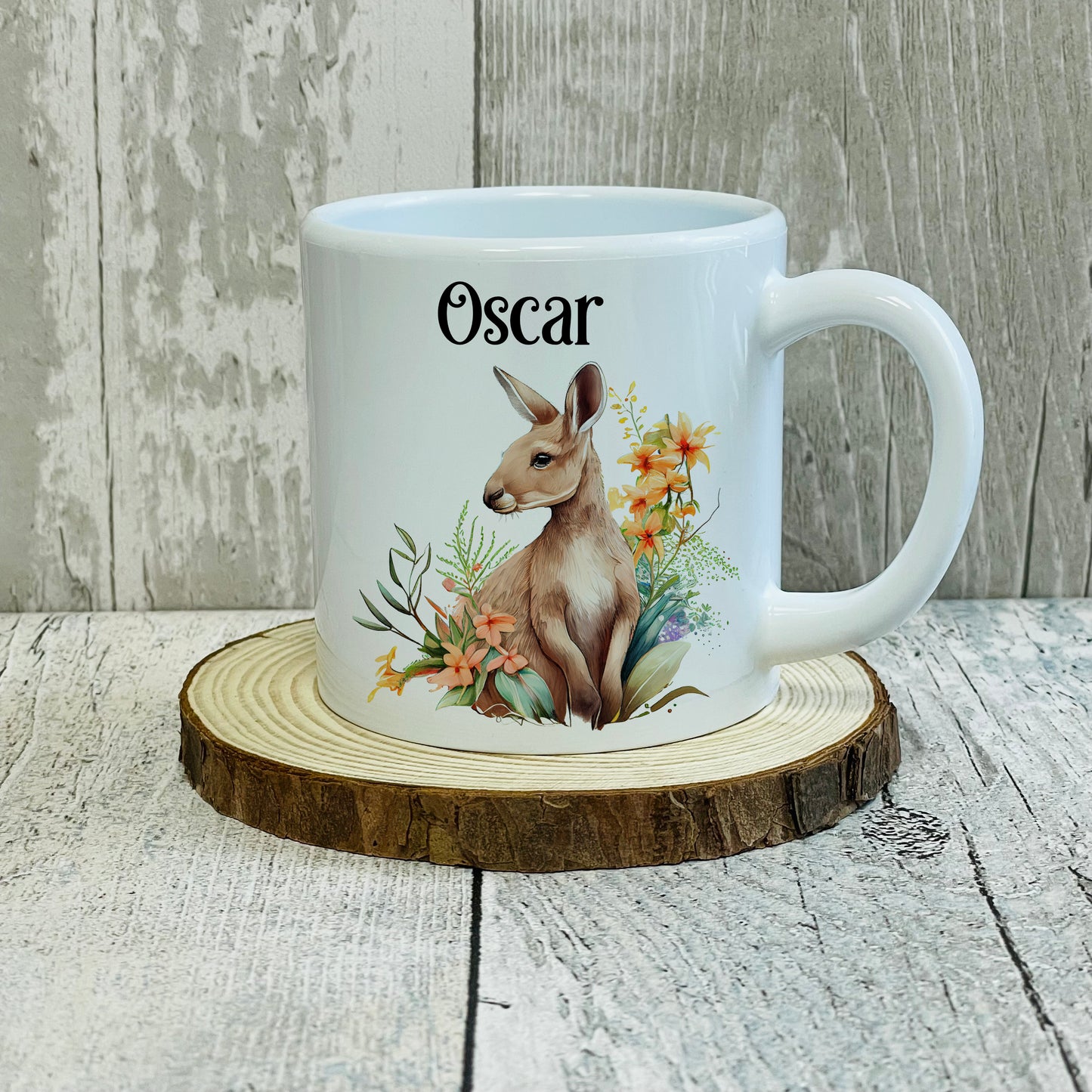 Personalised Animal 6oz Polymer Kids Mug