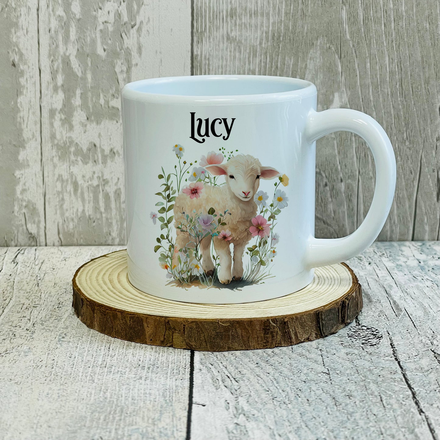 Personalised Animal 6oz Polymer Kids Mug