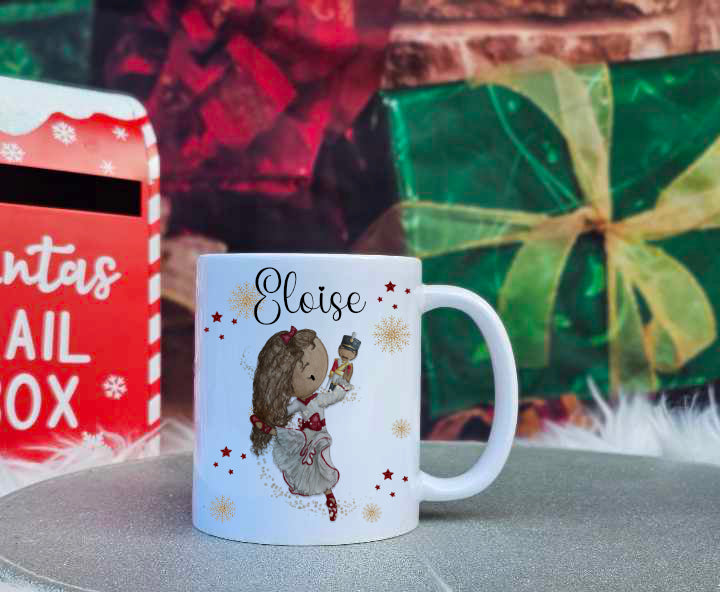 Personalised Christmas Ballerina Family Mugs