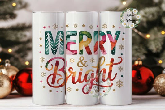 Merry and Bright Christmas Tumbler