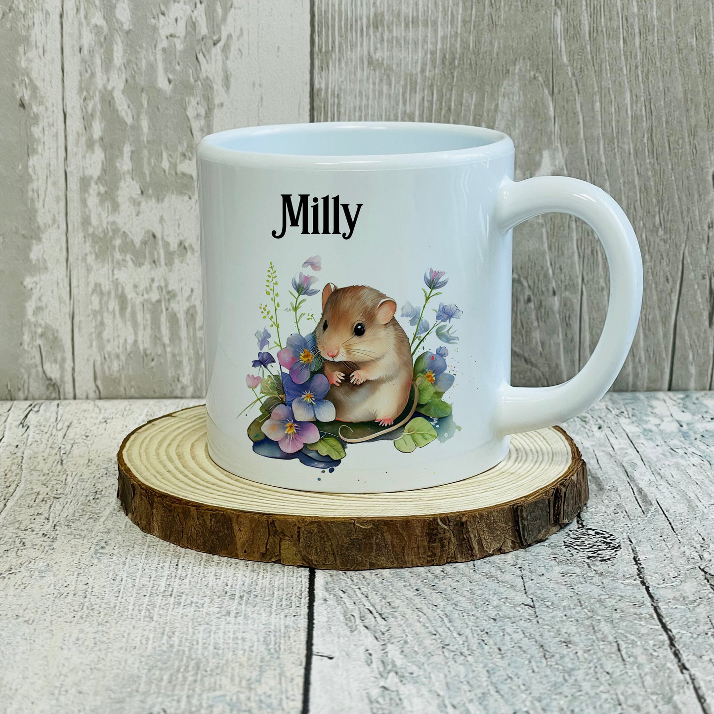 Personalised Animal 6oz Polymer Kids Mug