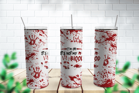 Not My Bloody Halloween Crime Design Tumbler