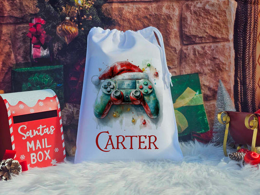 Personalised Gamer Controller Christmas Eve Sack