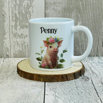 Personalised Animal 6oz Polymer Kids Mug