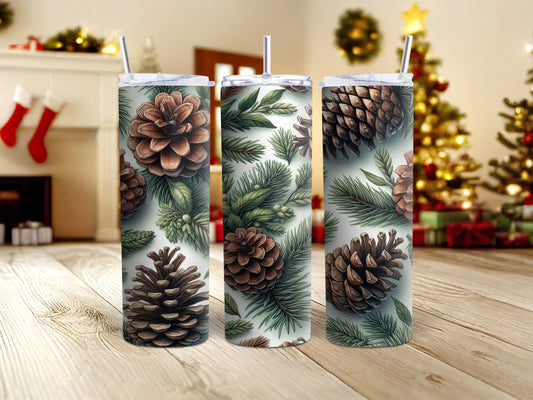 Pinecone Christmas Tumbler