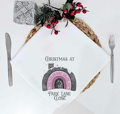 Personalised Christmas Igloo House Napkin