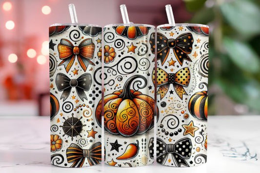 Pumpkin Ribbon Tumbler