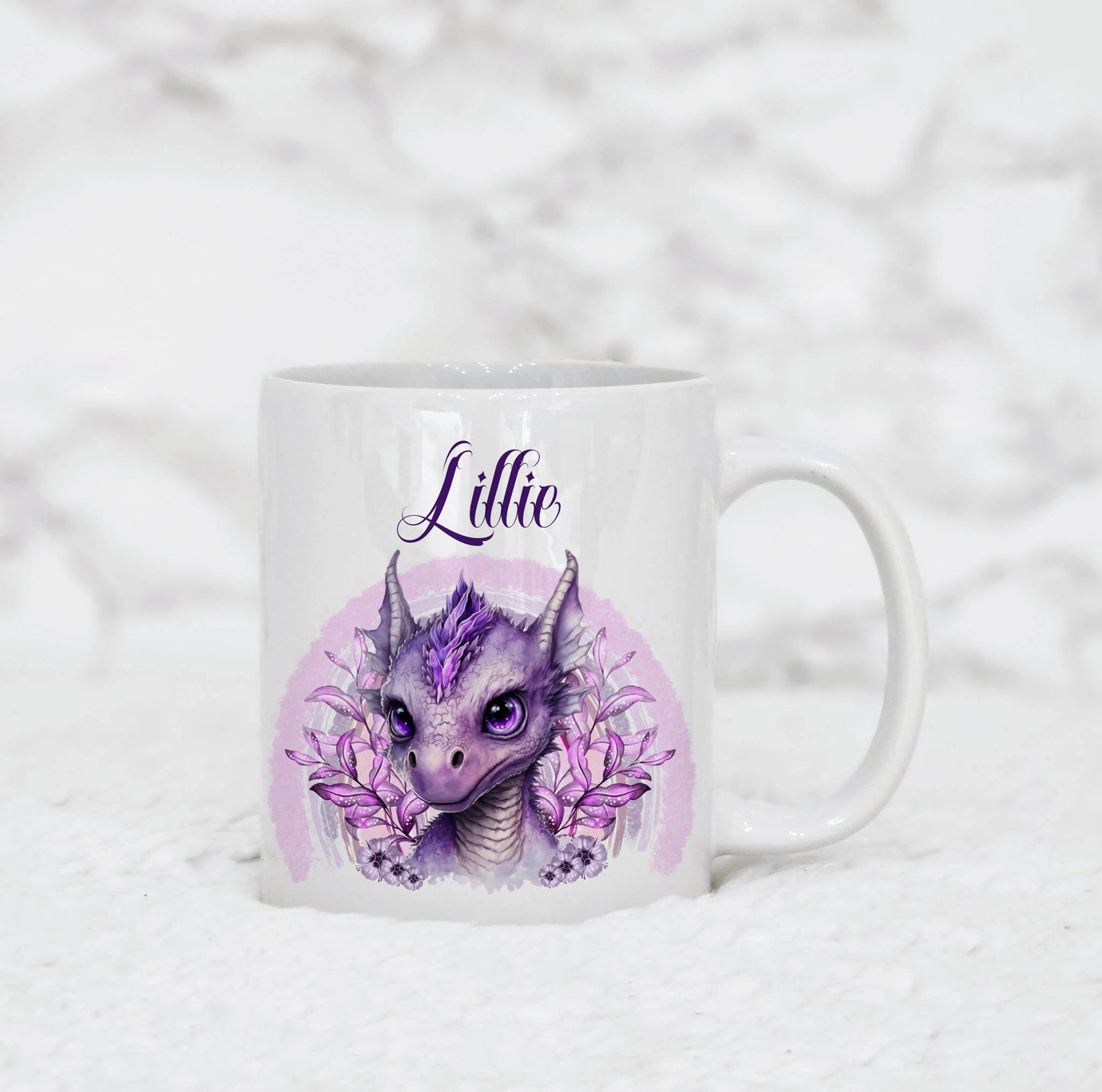 Personalised Purple Dragon Mug