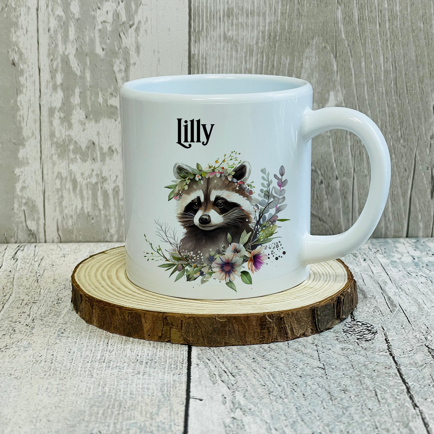 Personalised Animal 6oz Polymer Kids Mug