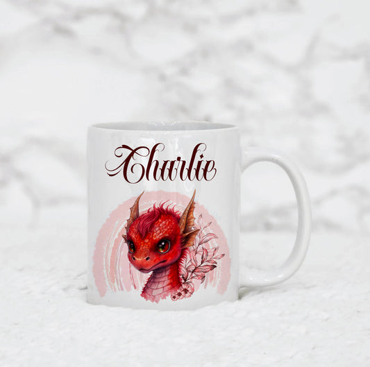 Personalised Red Dragon Mug