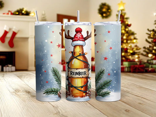 Red Reinbeer Christmas Tumbler