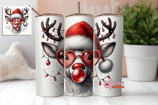 Reindeer Pop Christmas Tumbler