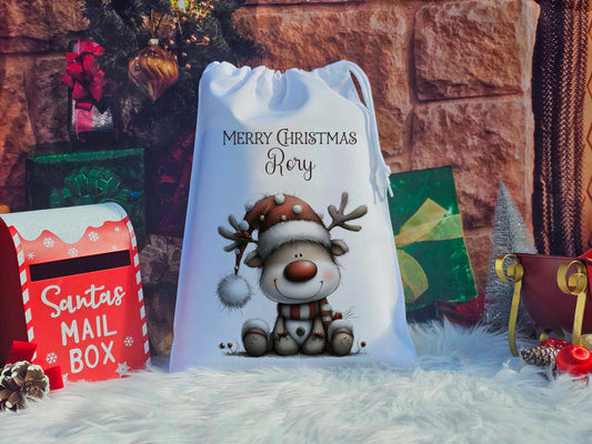 Whimsical Reindeer Sitting