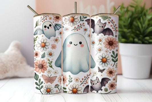 Retro Boho Ghost Tumbler